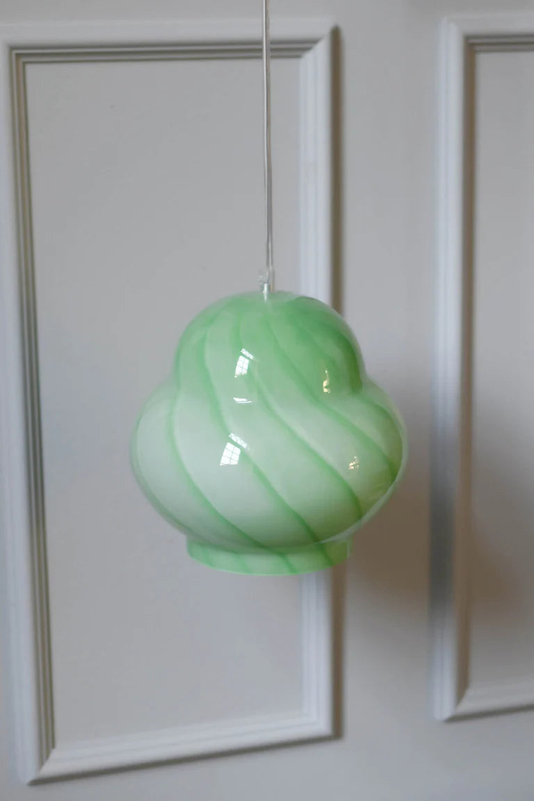 
                  
                    Green Pendant Stripe Glass Lamp
                  
                