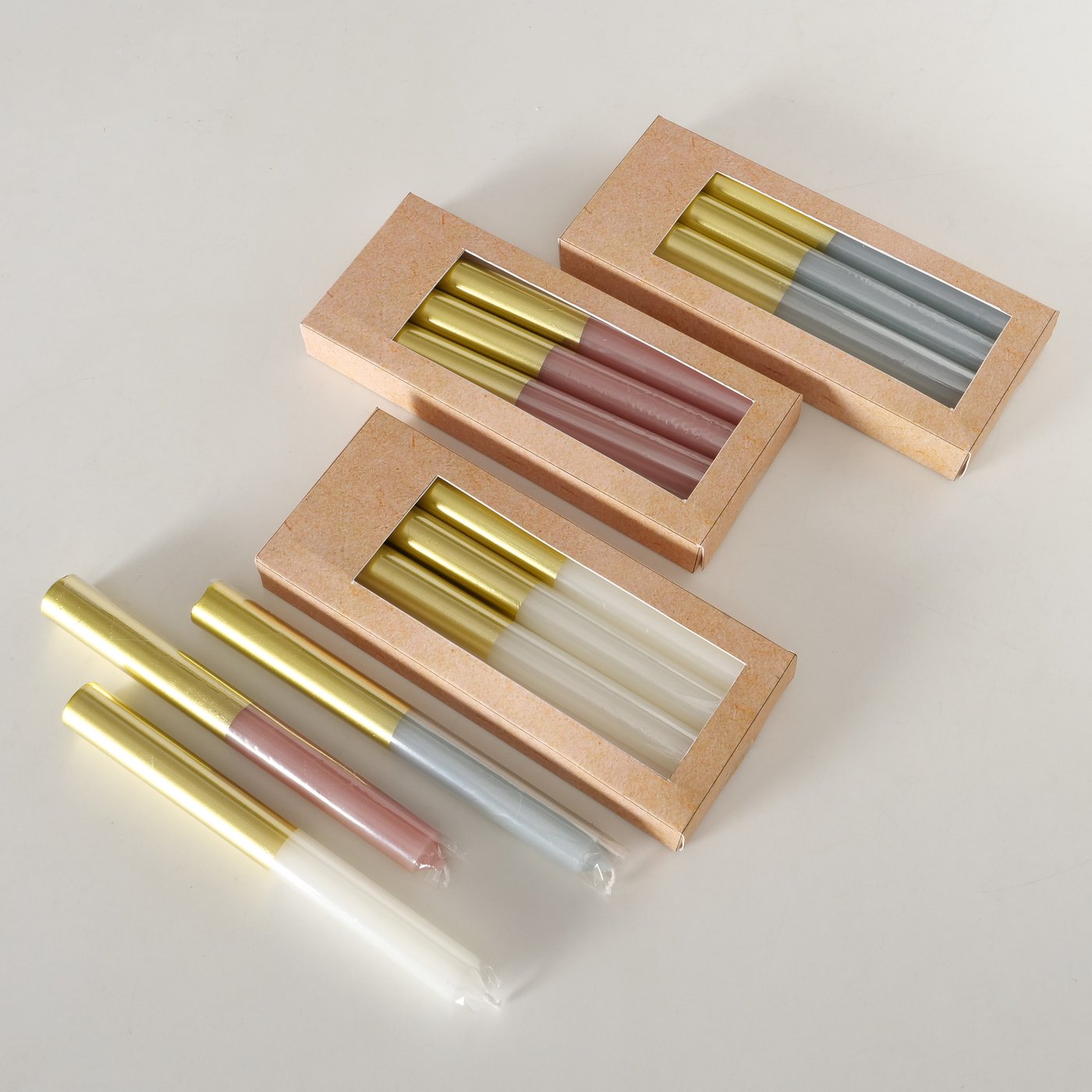 
                  
                    Gold Dip Candle Set Of 4
                  
                