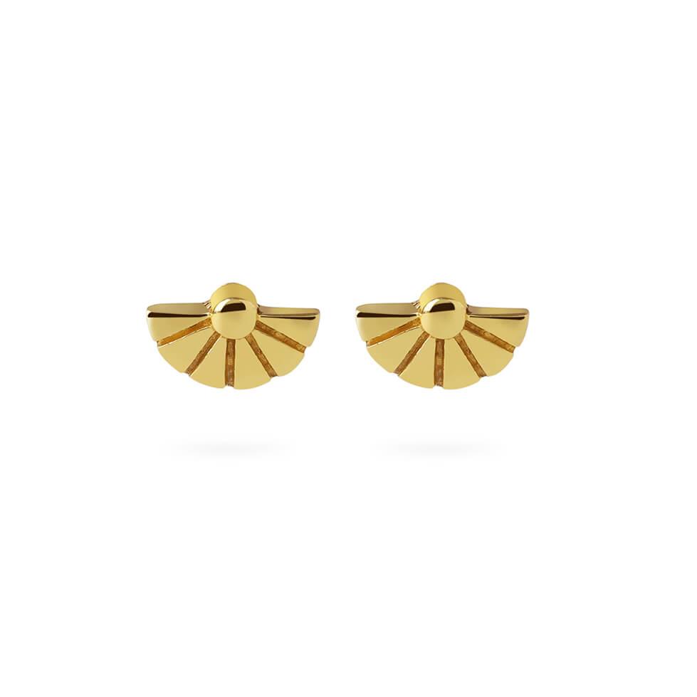 
                  
                    Gold Plated Fan Stud Earrings
                  
                