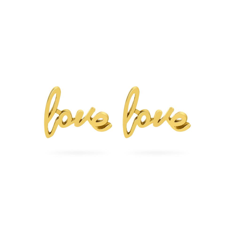
                  
                    Gold Plated Love Stud Earrings
                  
                