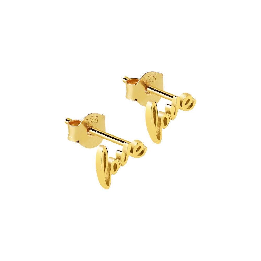 
                  
                    Gold Plated Love Stud Earrings
                  
                