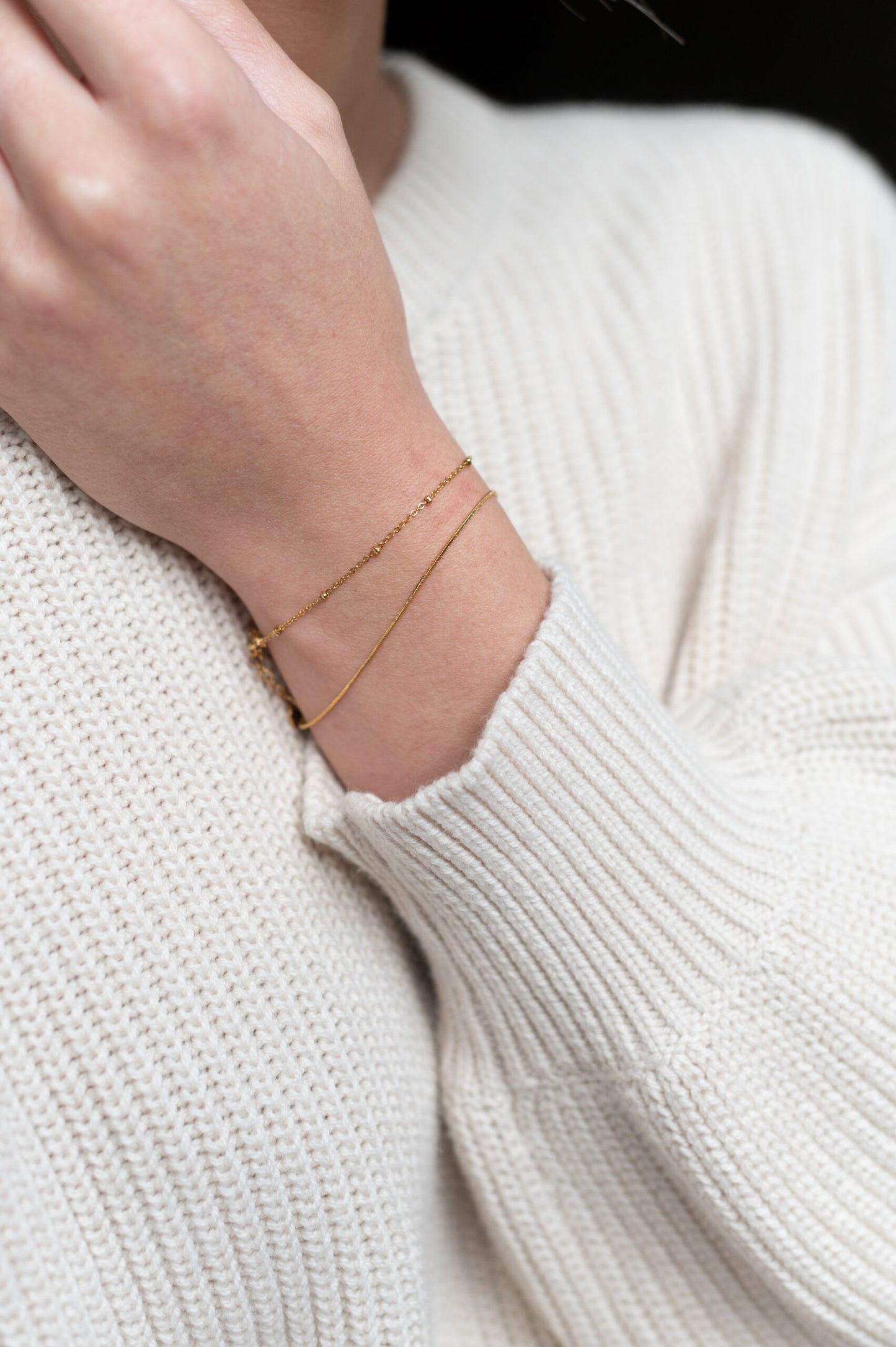 
                  
                    Gold Fine Snake Bracelet
                  
                