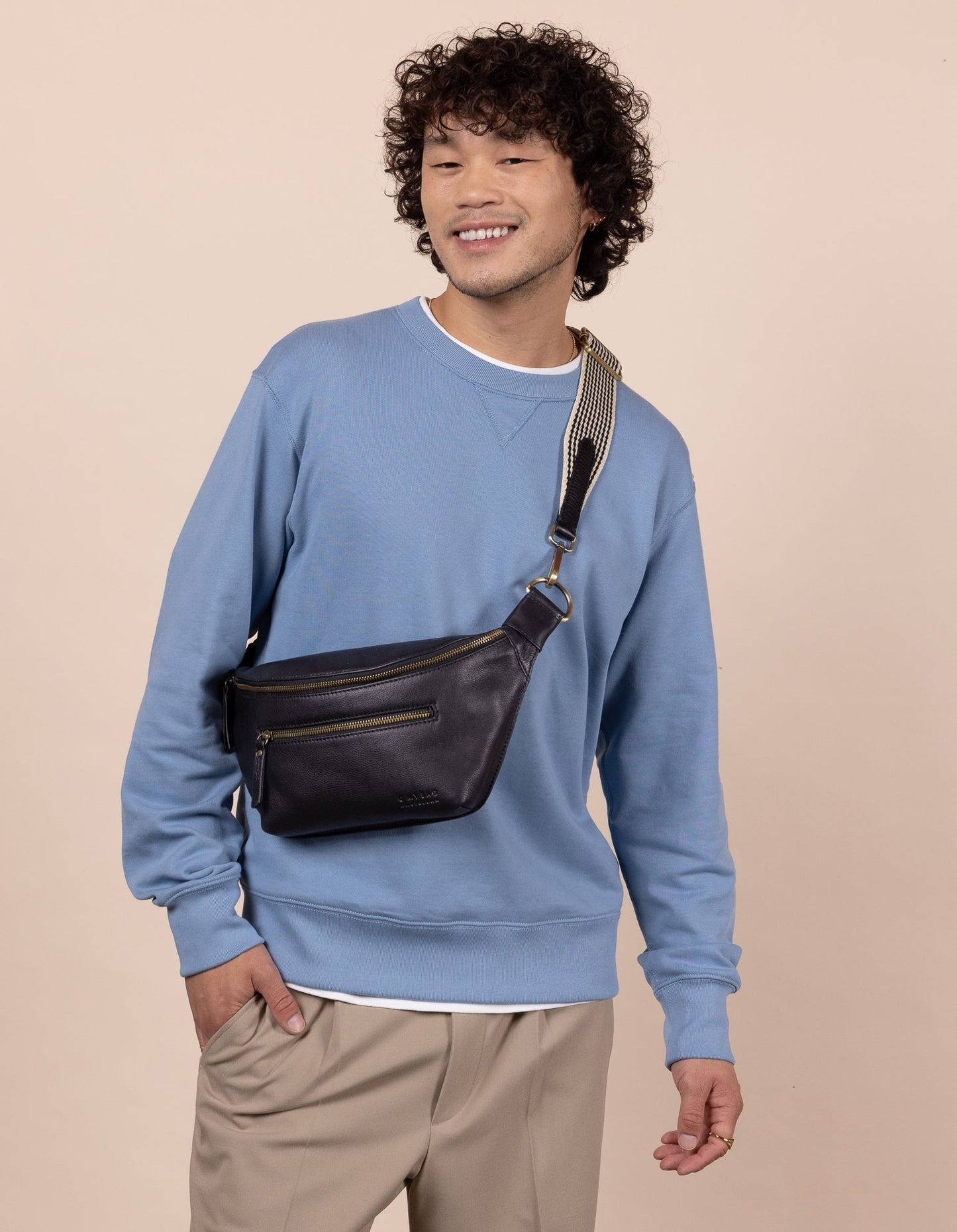 
                  
                    DREW Black Soft Grain Leather Bum Bag
                  
                
