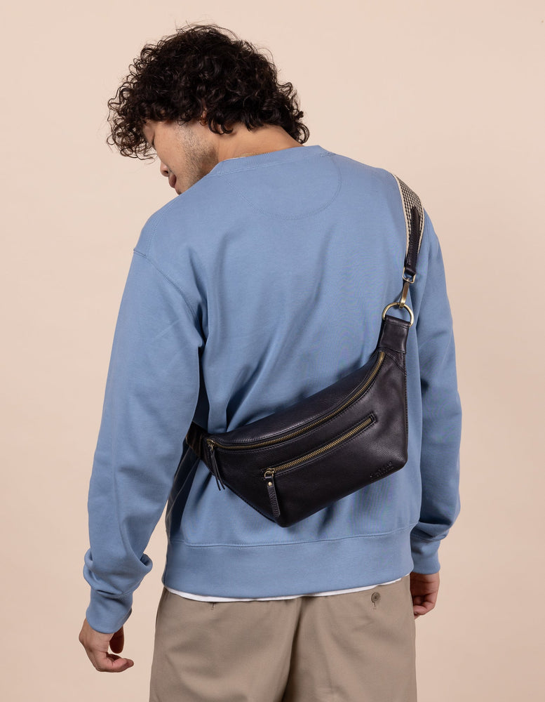 
                  
                    DREW Black Soft Grain Leather Bum Bag
                  
                