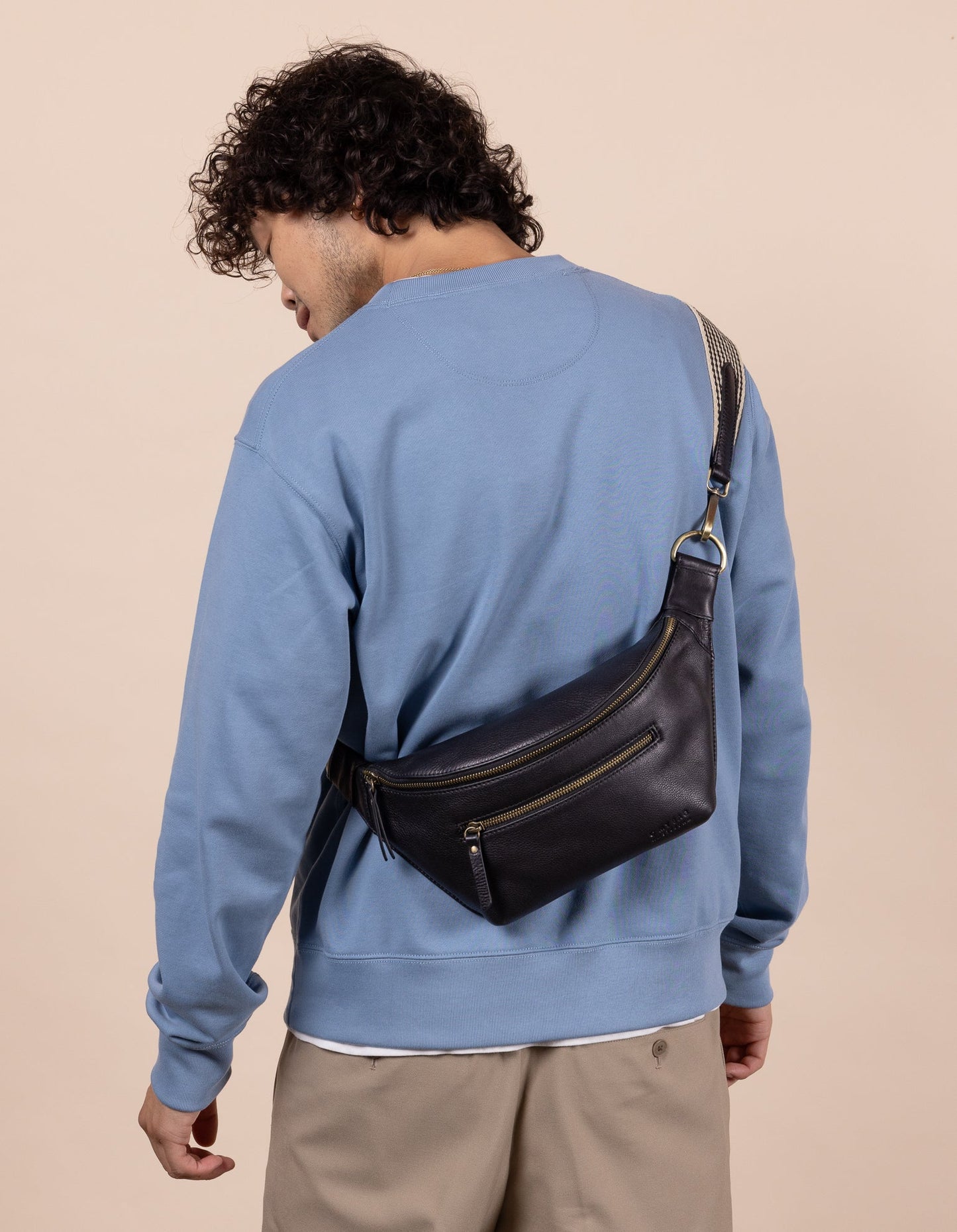 
                  
                    DREW Black Soft Grain Leather Bum Bag
                  
                
