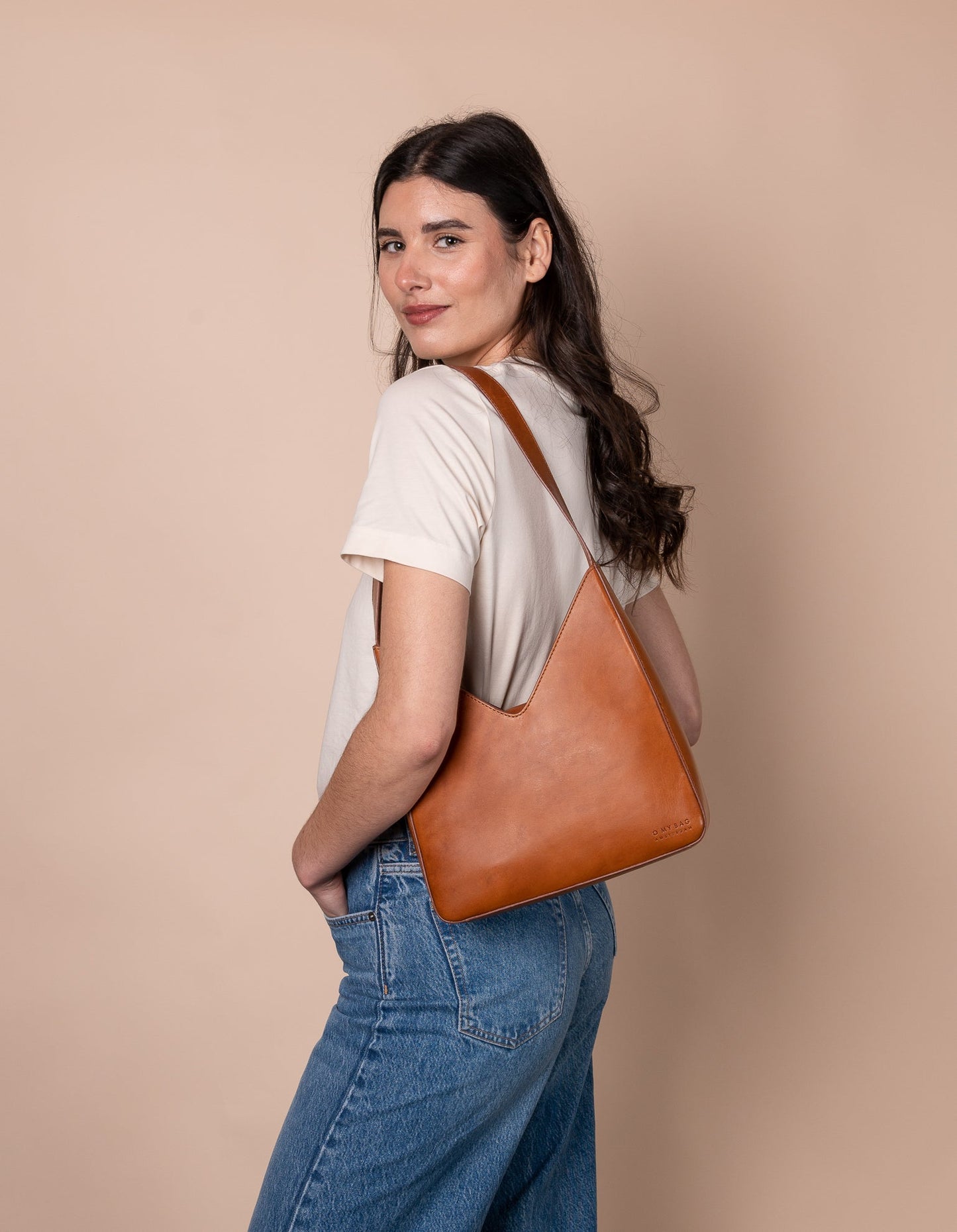 
                  
                    VICKY Cognac Classic Leather Bag
                  
                