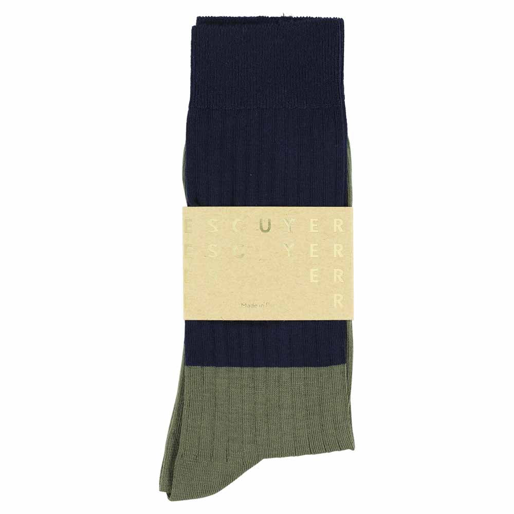 
                  
                    Blue Olive Colour Block Socks
                  
                