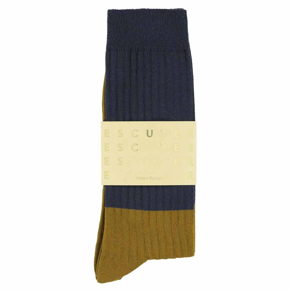 
                  
                    Navy Cumin Colour Block Socks
                  
                
