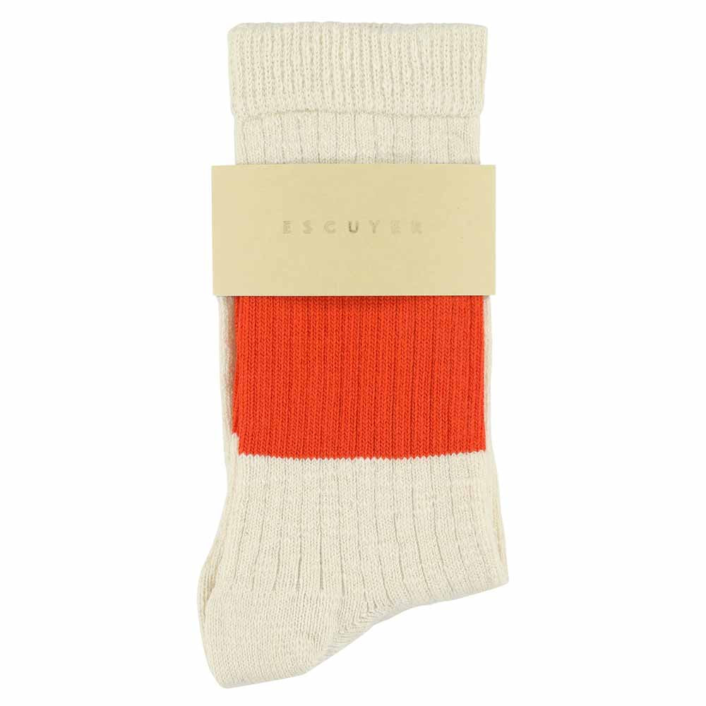
                  
                    Ecru Orange Melange Band Socks
                  
                