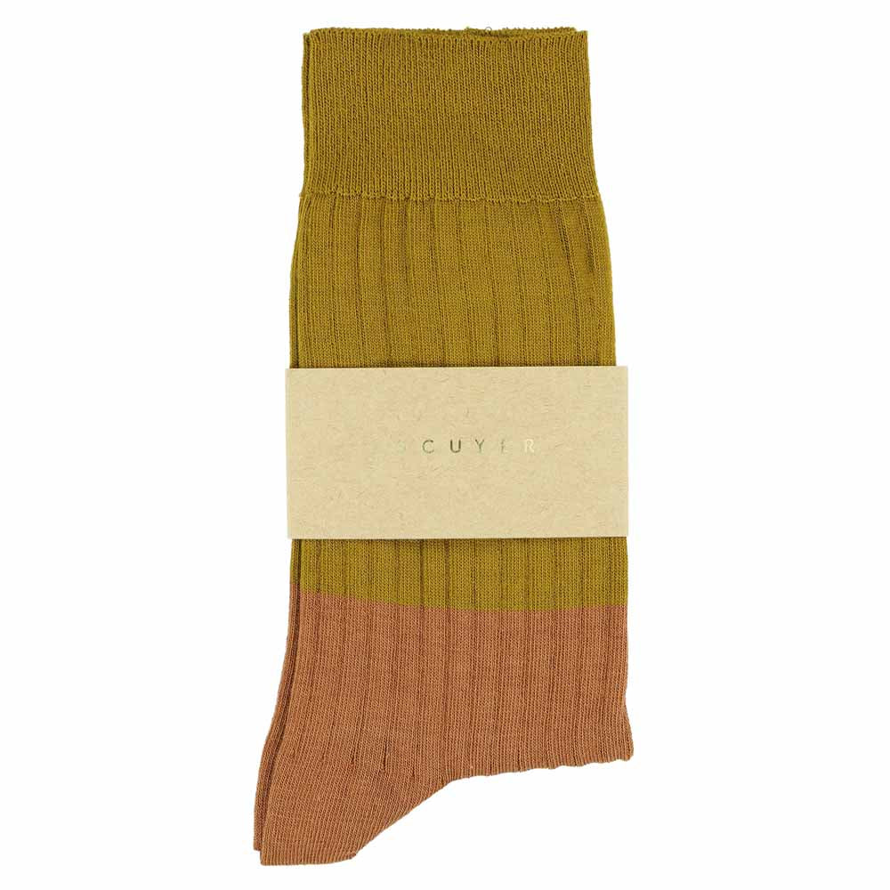 
                  
                    Mustard Bronze Block Socks
                  
                