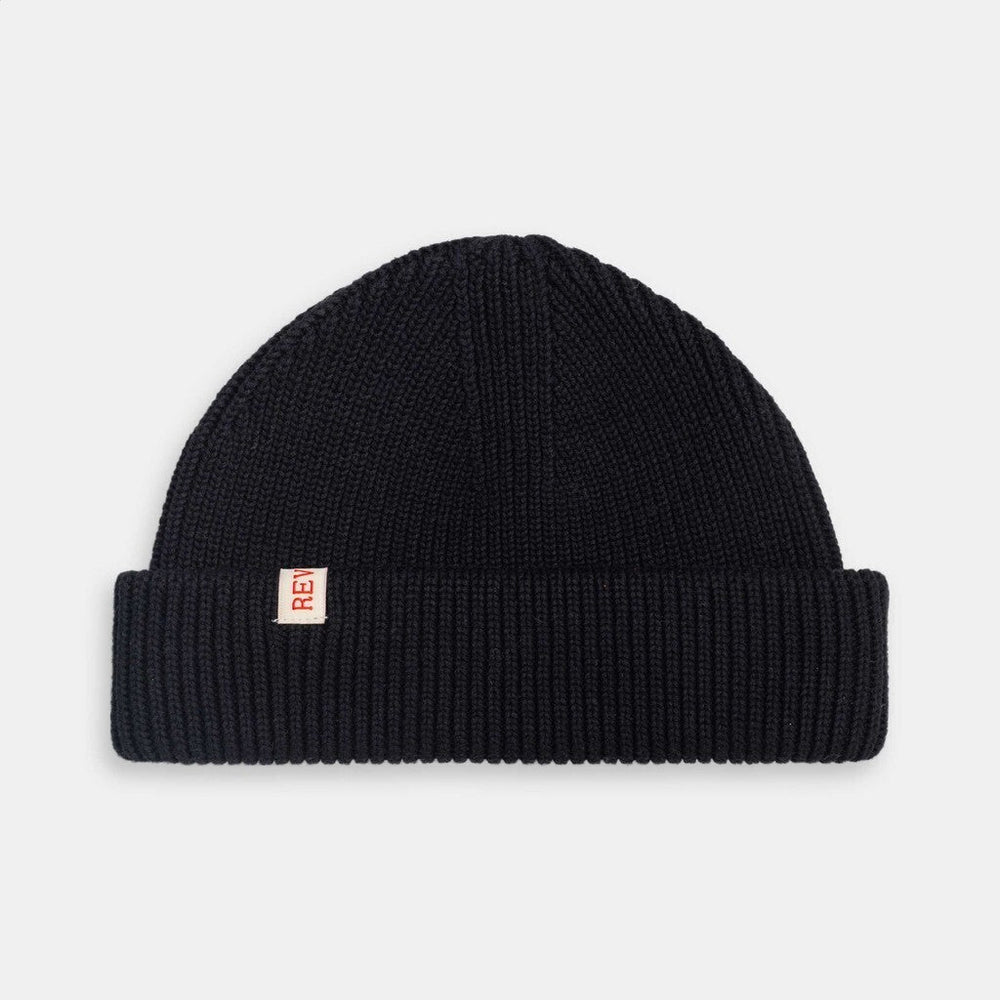 Black Fisherman Beanie Hat