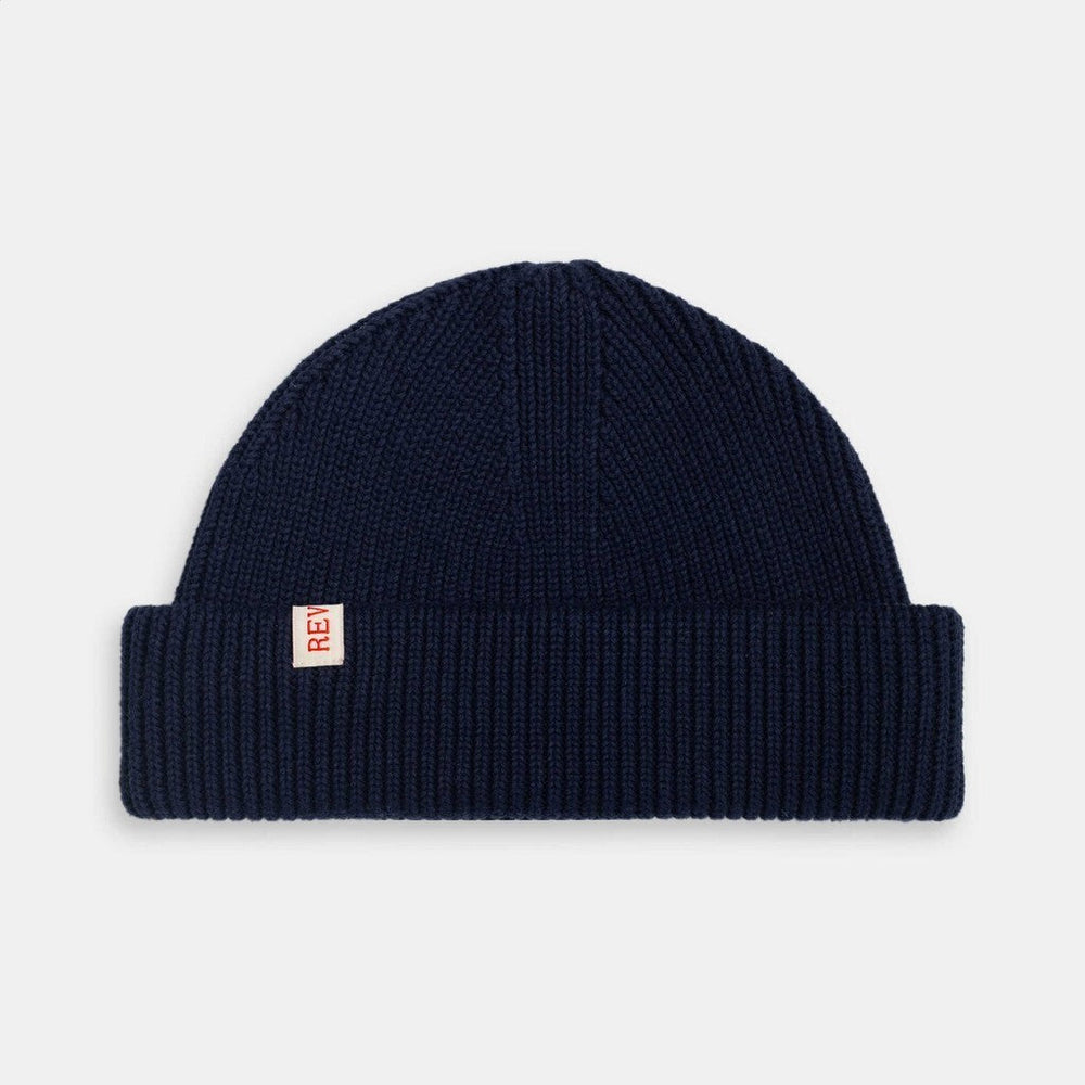 Navy Fisherman Beanie Hat