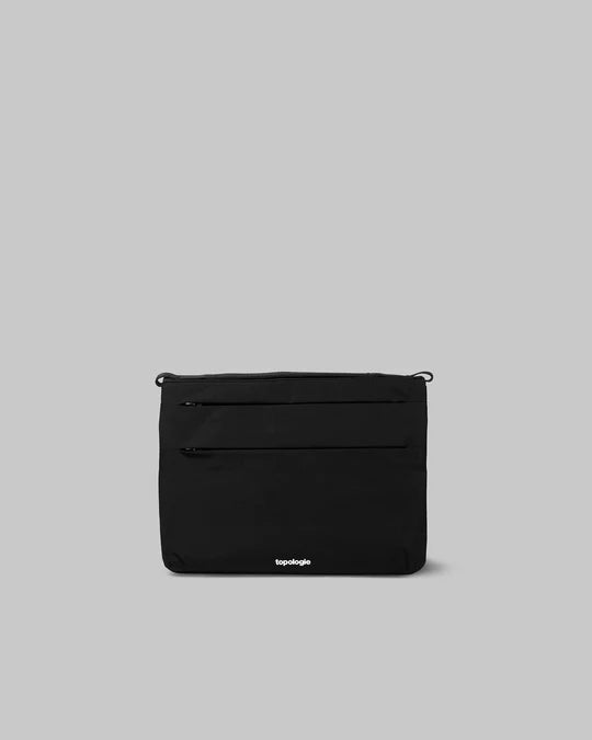 
                  
                    Black Tech Sateen Sacoche Flat Bag With Sage Reflective Rope Strap
                  
                