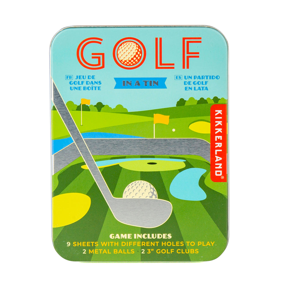 Golf in einem Blechspiel