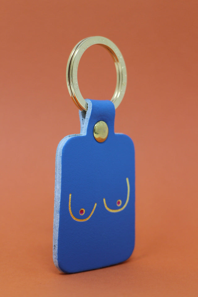 
                  
                    Cornflower Boob Leather  Key Fob
                  
                