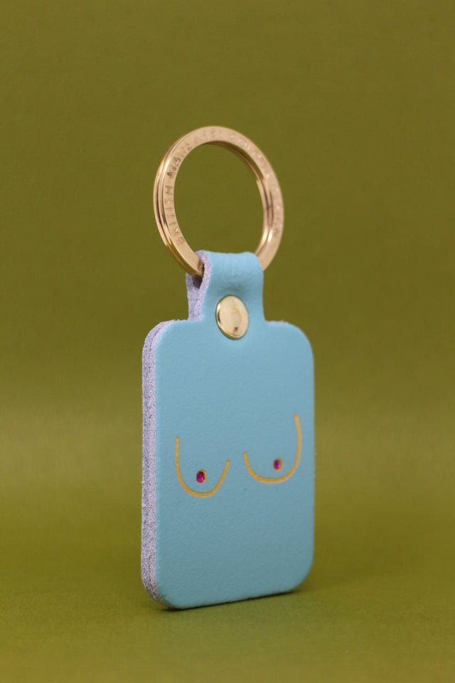 
                  
                    Turquoise Boob Leather  Key Fob
                  
                