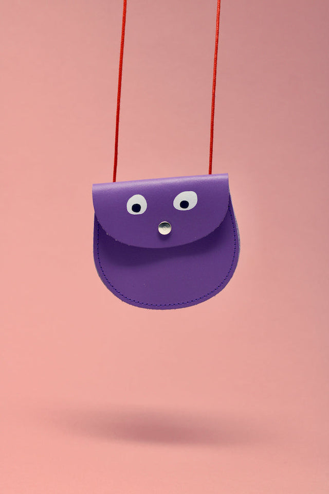 Lilac Googly Eye Pocket Money Purse