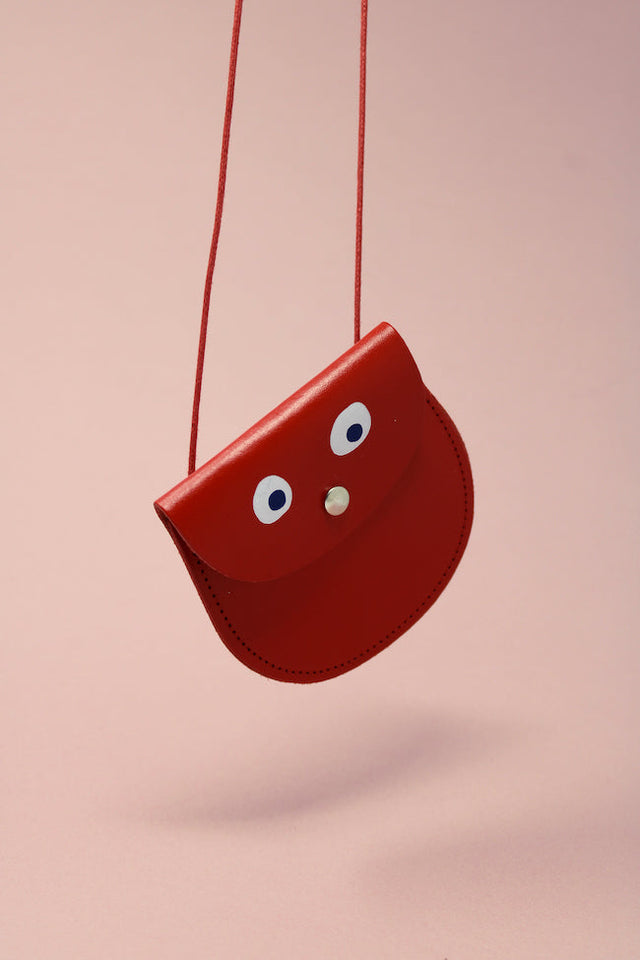 Red Googly Eye Pocket Money Purse