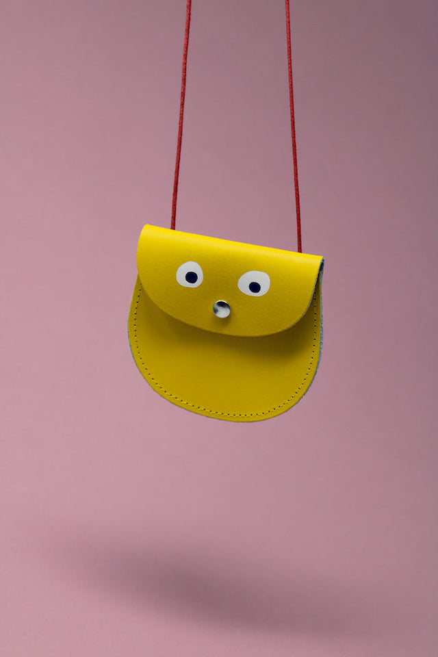 Yellow Googly Eye Pocket Money Purse