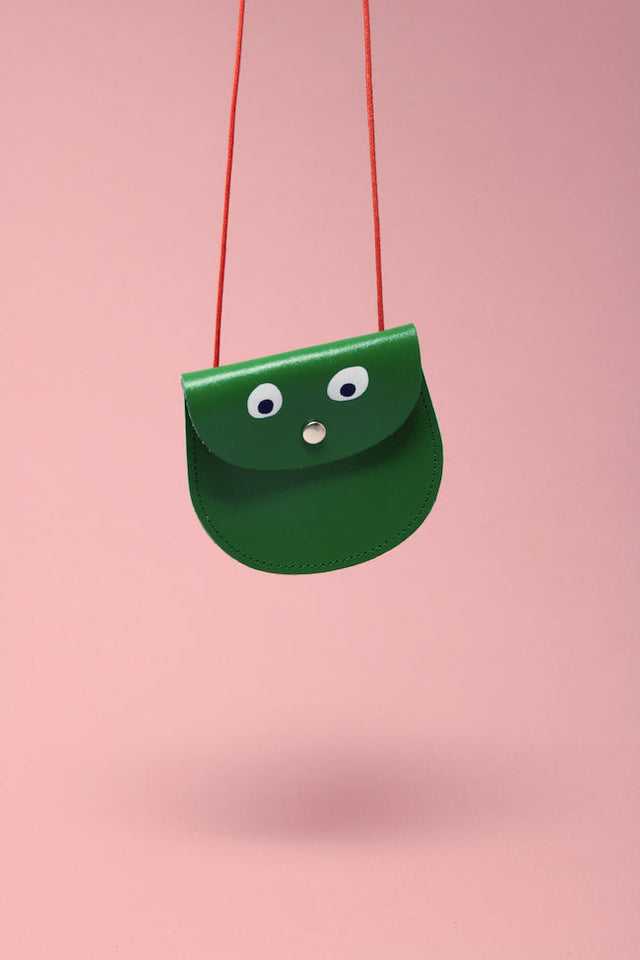 Green Googly Eye Pocket Money Purse