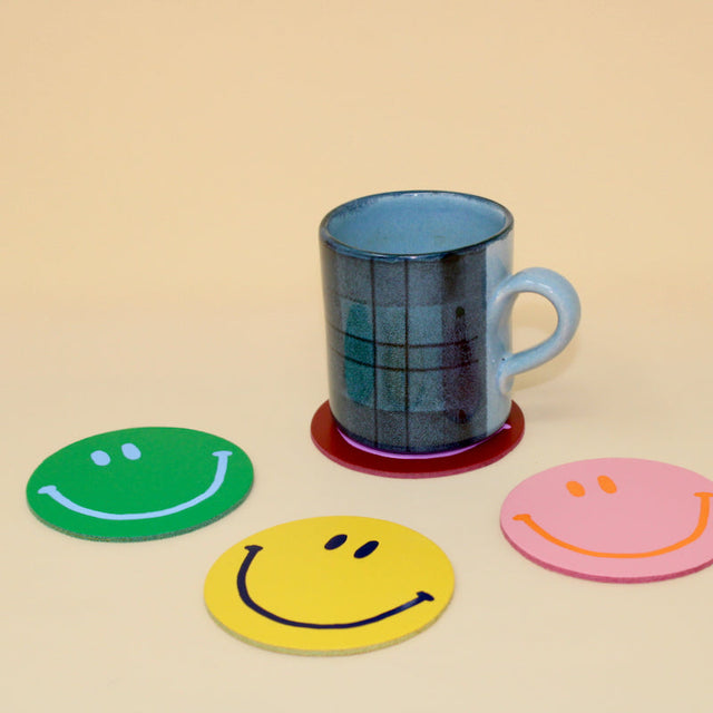 
                  
                    Default Happy Face Smilie Leather Coaster Set Of 4
                  
                