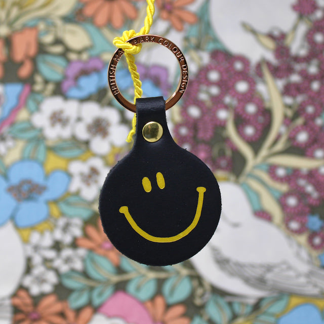 Black Feeling Lush Smilie Face Key Fob