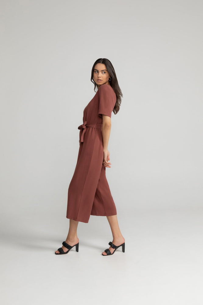 
                  
                    STAINE Dark Maroon Halfsleeve Jumpsuit
                  
                