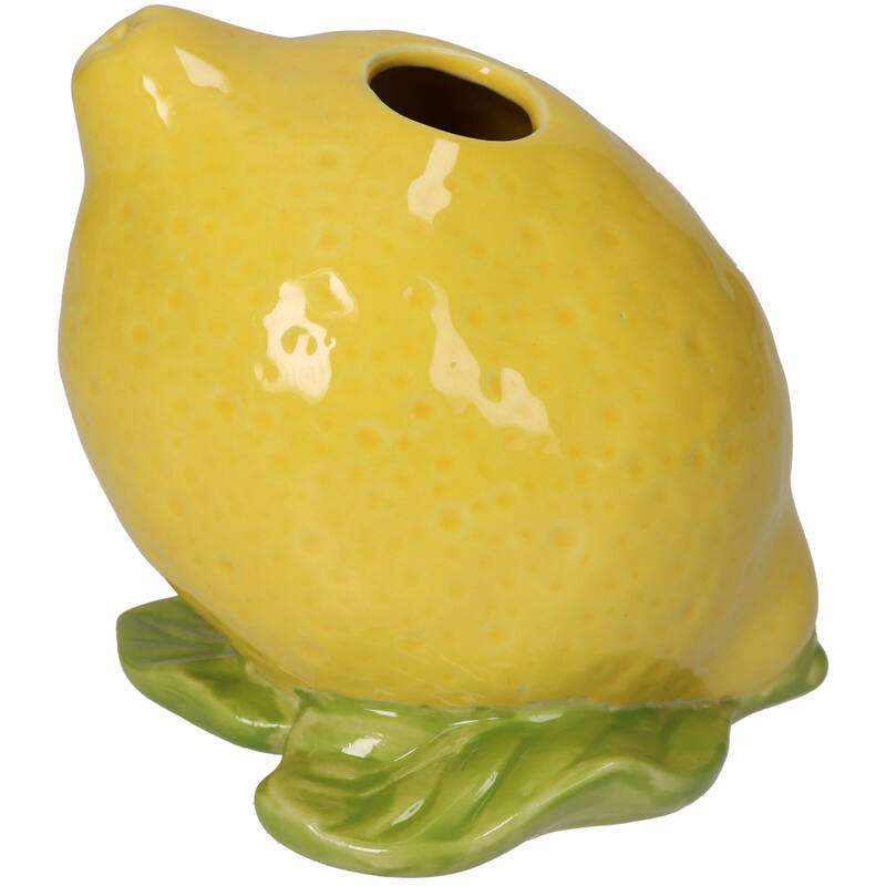Gelbe Zitronenvase