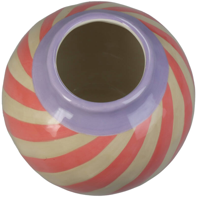 
                  
                    Vase mit rosa Streifen
                  
                