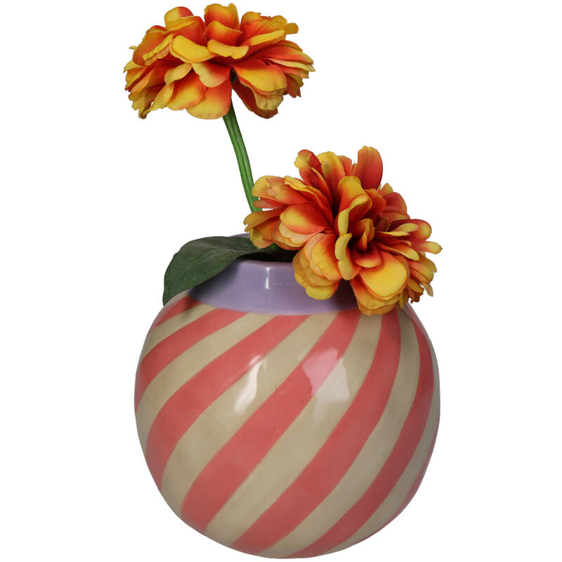 
                  
                    Vase mit rosa Streifen
                  
                