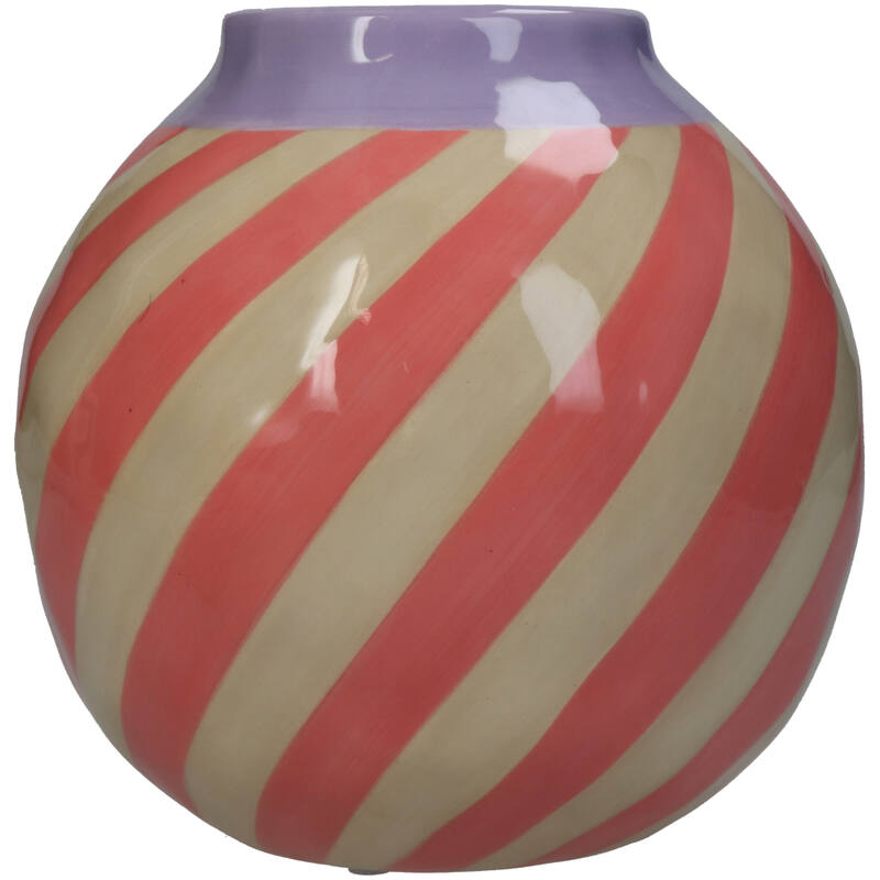 
                  
                    Vase mit rosa Streifen
                  
                