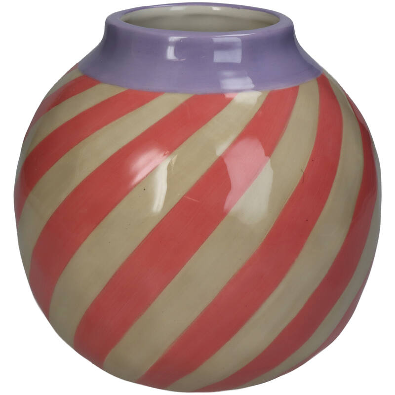 Vase mit rosa Streifen