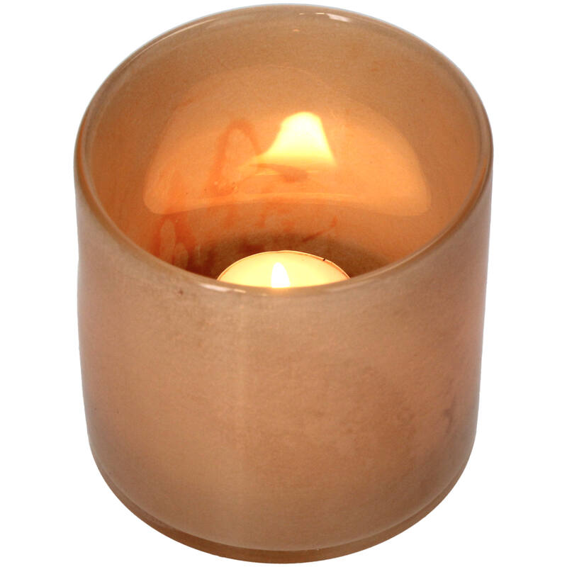
                  
                    Peach Glass Candle Holder
                  
                