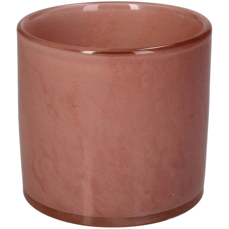 Pink Glass Candle Holder