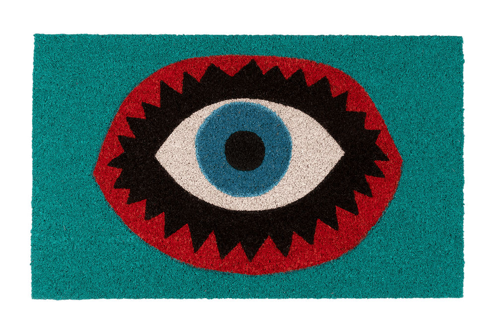 Green Red Big Eye Doormat