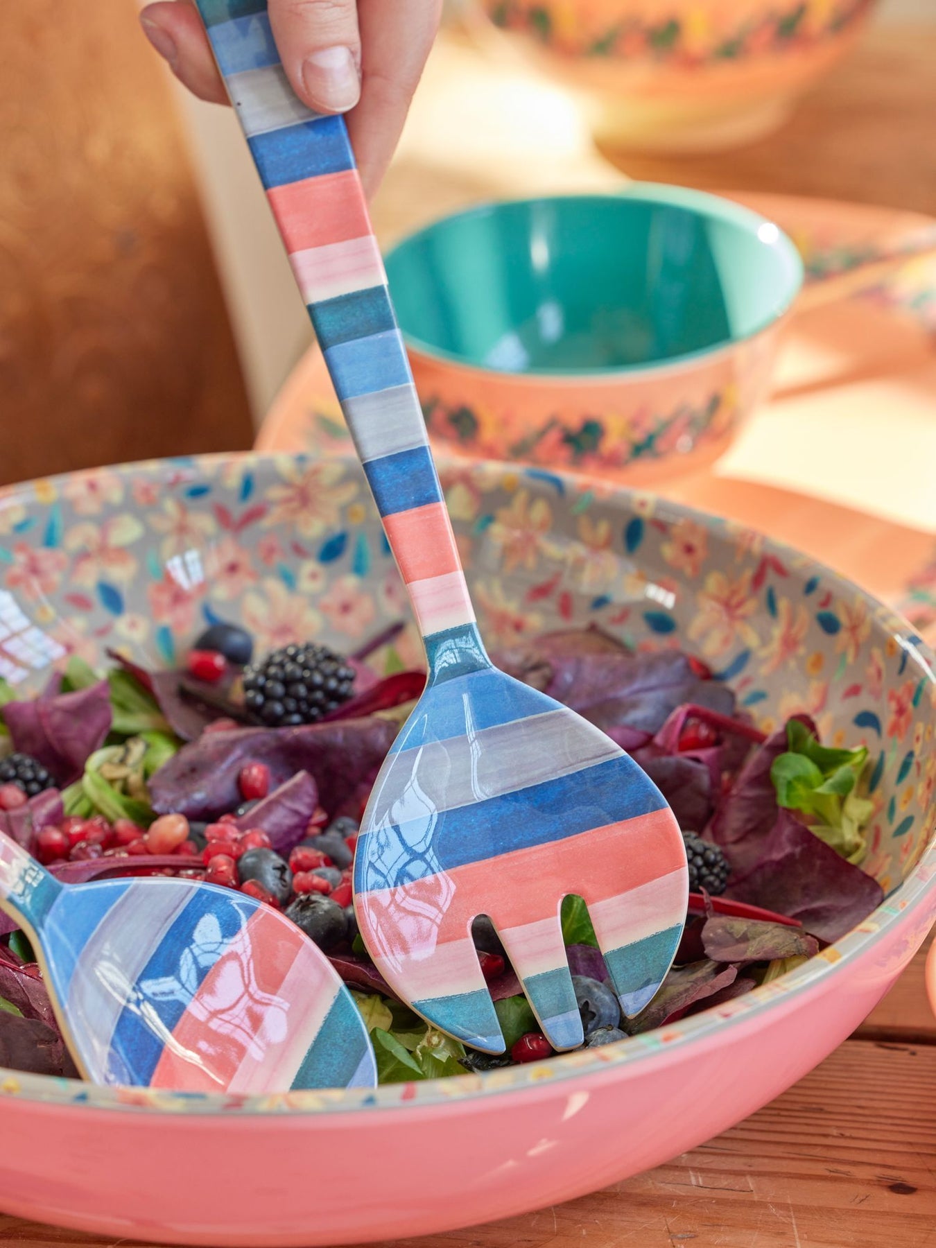 
                  
                    A New York Minute Melamine Stripes Salad Server Set Of 2
                  
                
