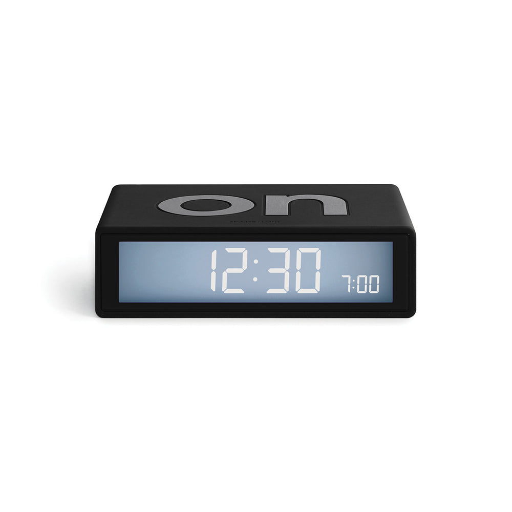 FLIP+ Black Travel Alarm Clock