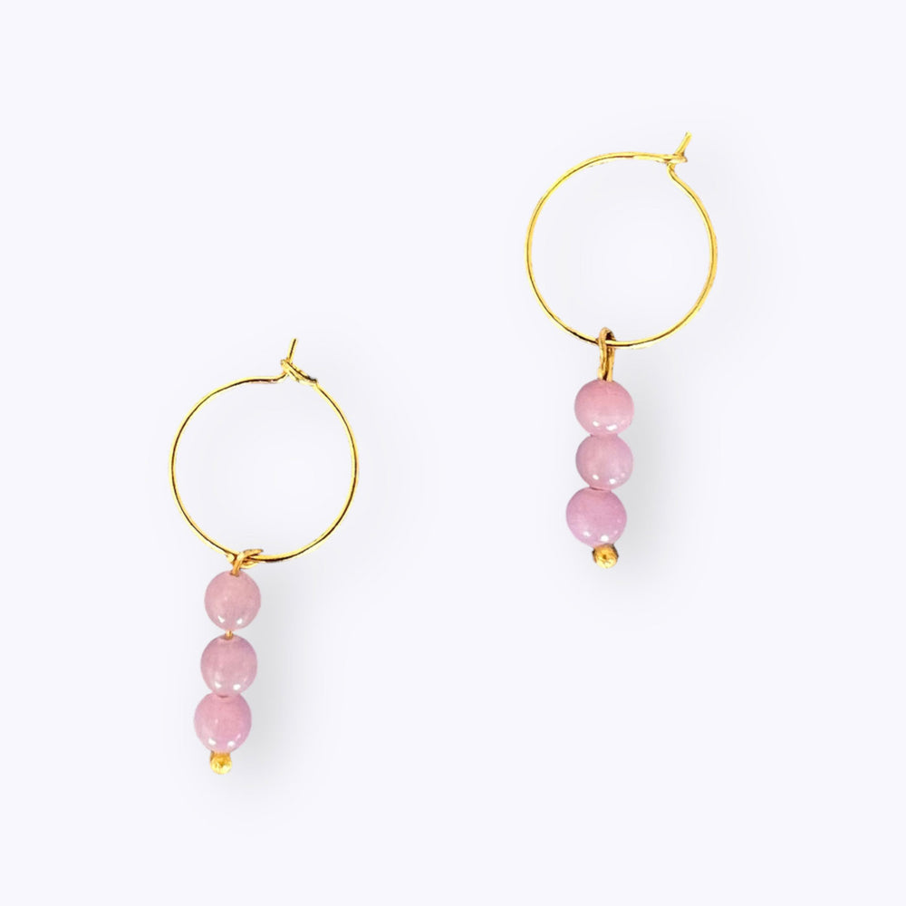 
                  
                    Golden Lilac Quartz Hoop Earrings
                  
                
