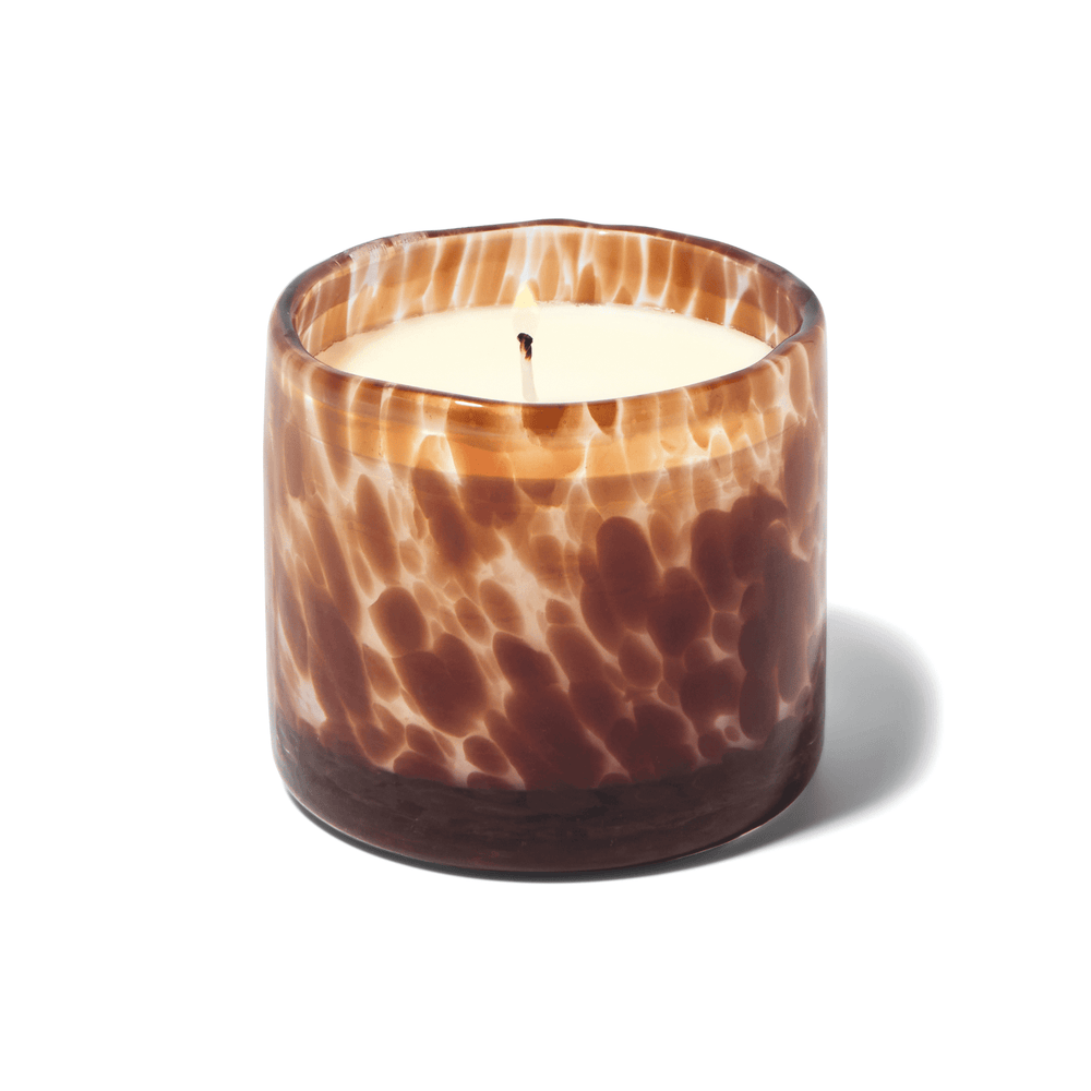 Amber Baltic Ember Bubble Glass Candle