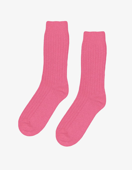 Bubblegum Pink Merino Wool Blend Socks