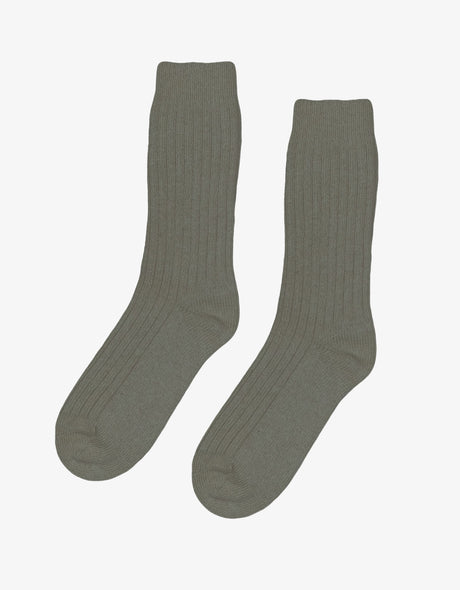Dusty Olive Merino Wool Blend Socks