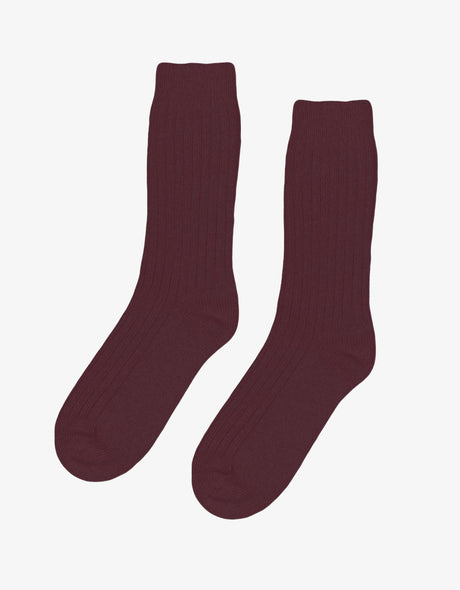 Oxblood Red Merino Wollmischung Socken für Damen und Herren