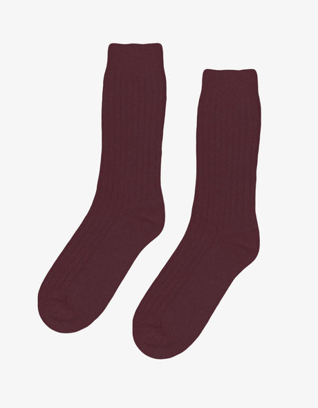 Oxblood Red Merino Wool Blend Socks
