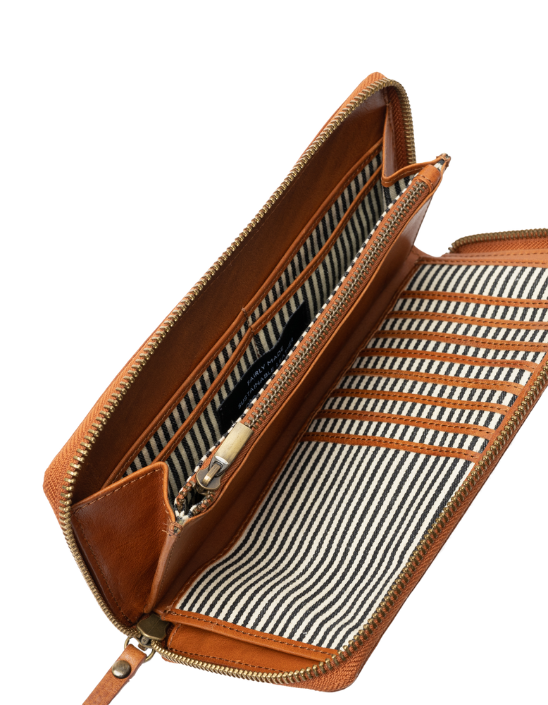 
                  
                    SONNY Cognac Stromboli Leather Long Wallet
                  
                
