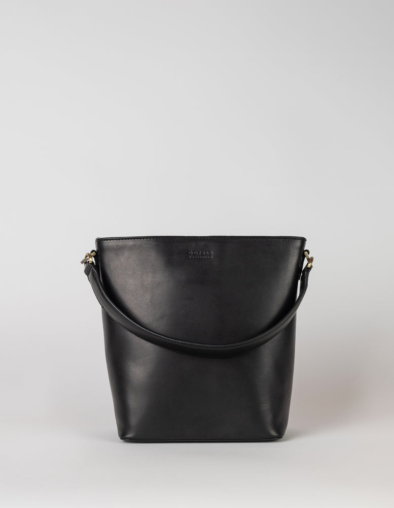 
                  
                    BOBBI Black Maxi Classic Leather Bucket Bag
                  
                