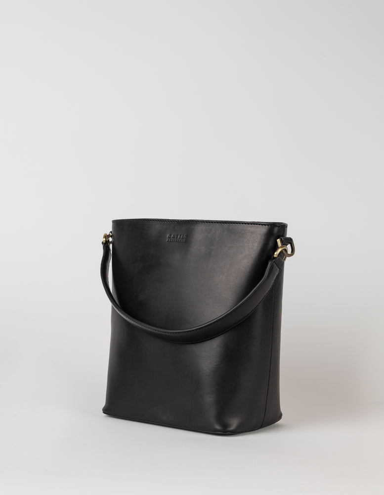 
                  
                    BOBBI Black Maxi Classic Leather Bucket Bag
                  
                