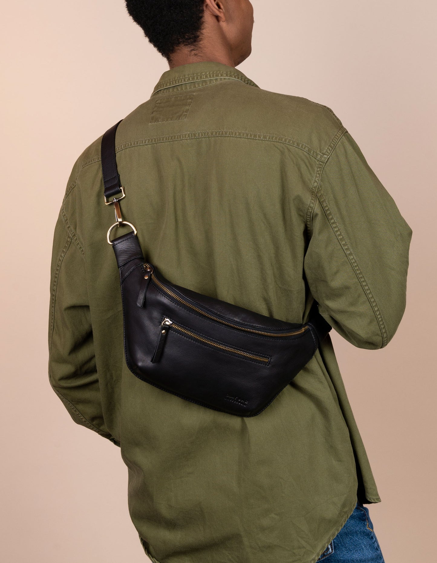
                  
                    DREW Black Soft Grain Leather Bum Bag
                  
                