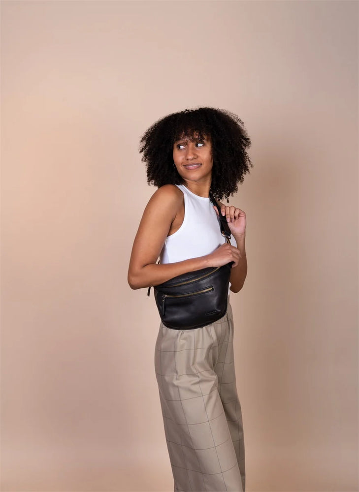 
                  
                    DREW Black Soft Grain Leather Bum Bag
                  
                