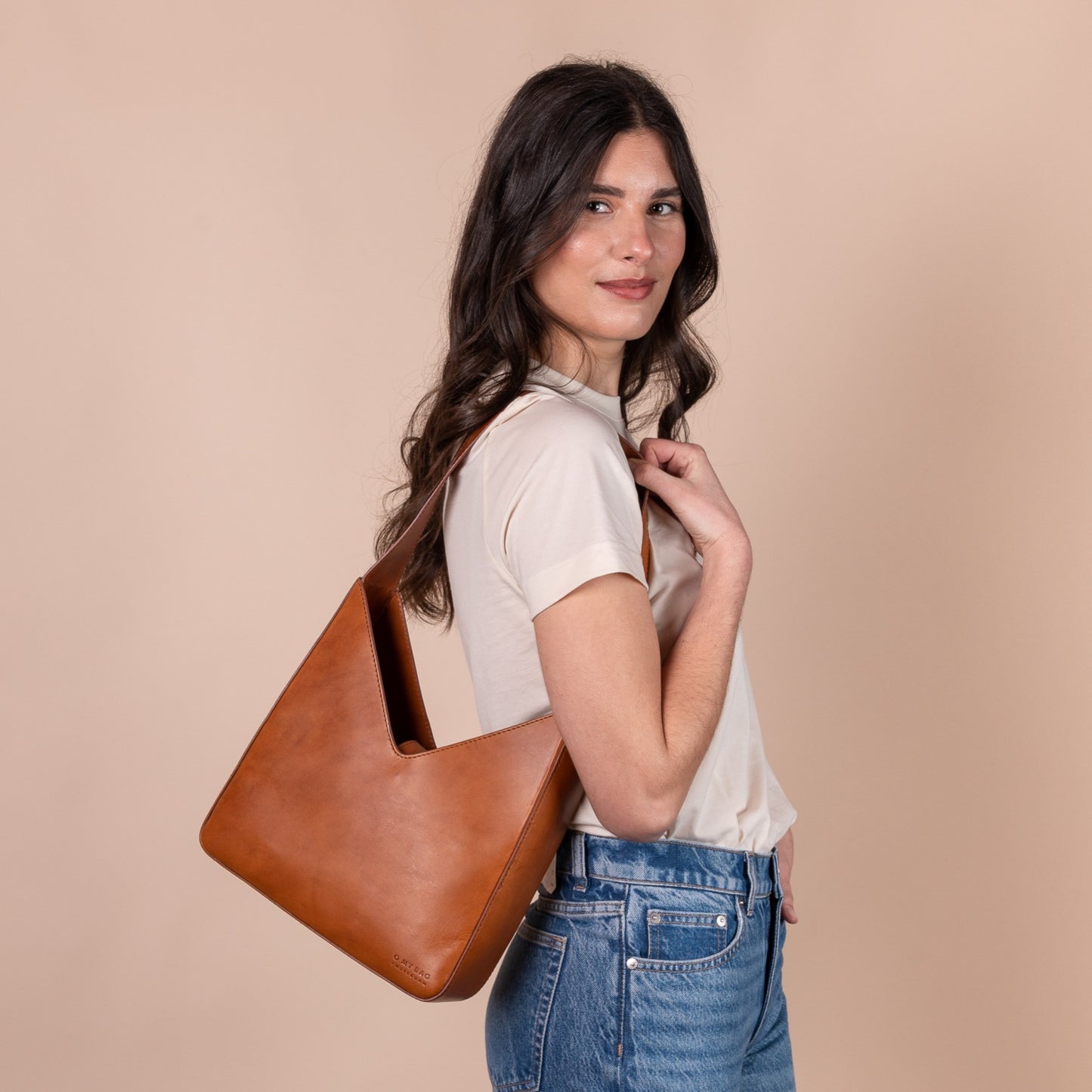 
                  
                    VICKY Cognac Classic Leather Bag
                  
                