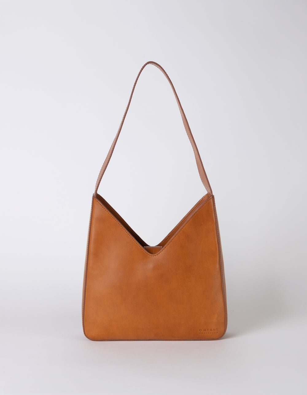 VICKY Cognac Classic Leather Bag